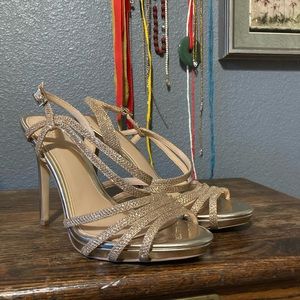 Champagne Strappy Jewel Badgley Mischka Heel